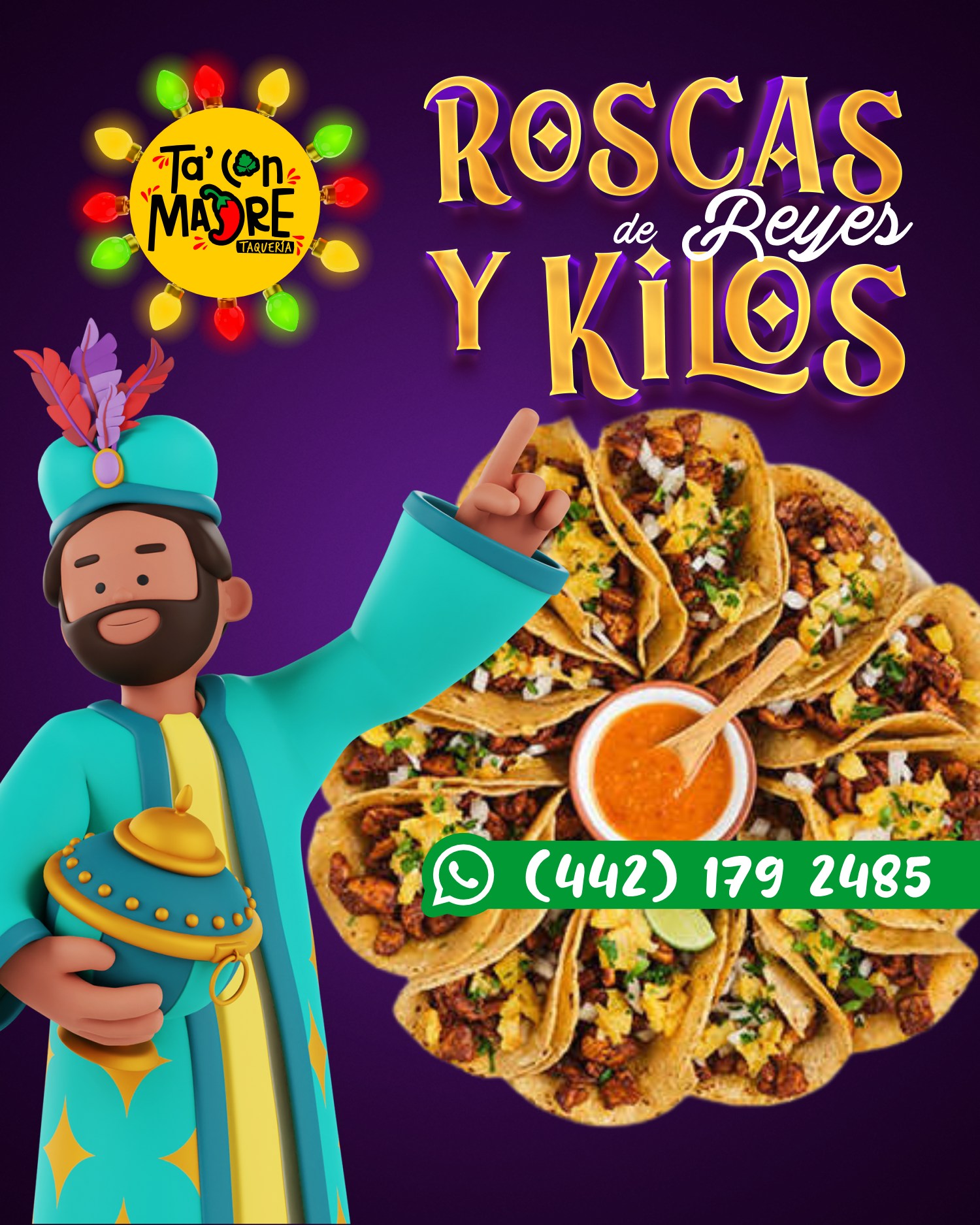 Roscas de Reyes y kilos de tacos