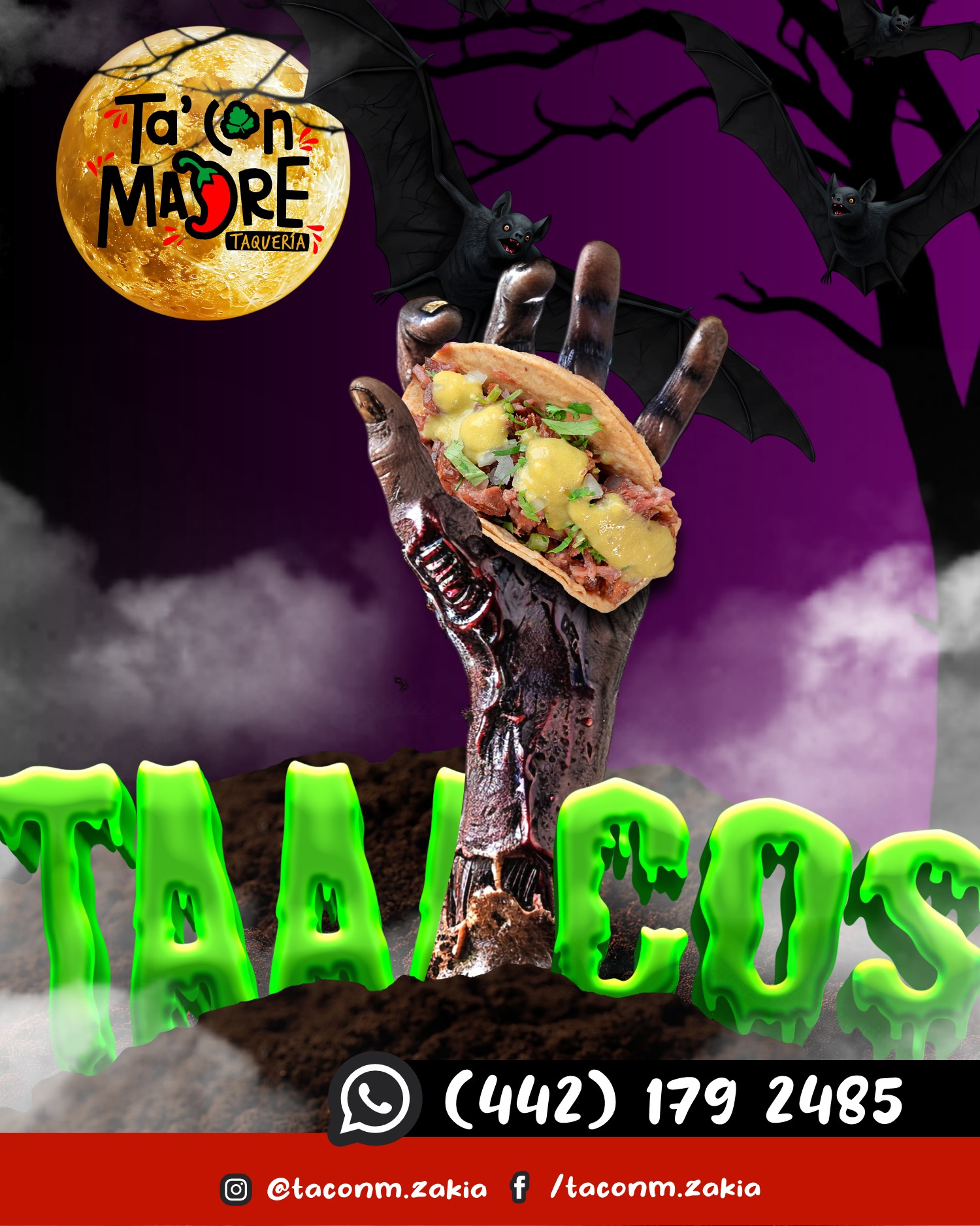Promoción de tacos de Halloween
