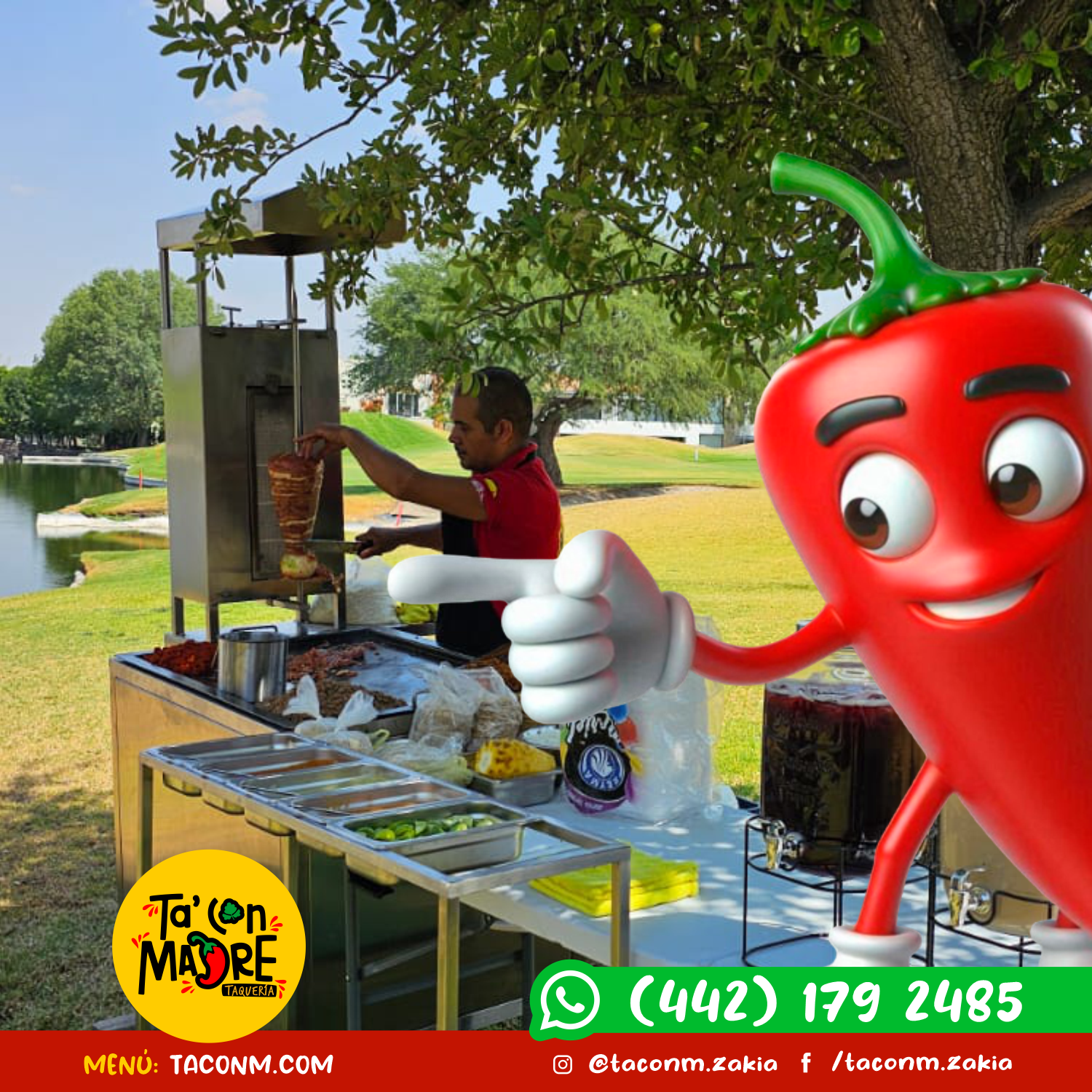 Servicio de taquiza al aire libre de Ta' Con Madre